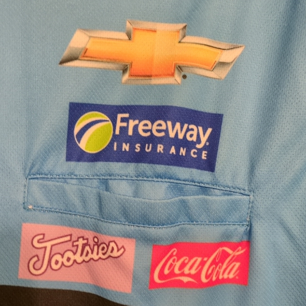 Nascar Blue and Black Racing Jersey - Picture 3 of 11